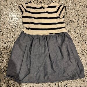 GAP Navy and Cream Striped Kids Dress
